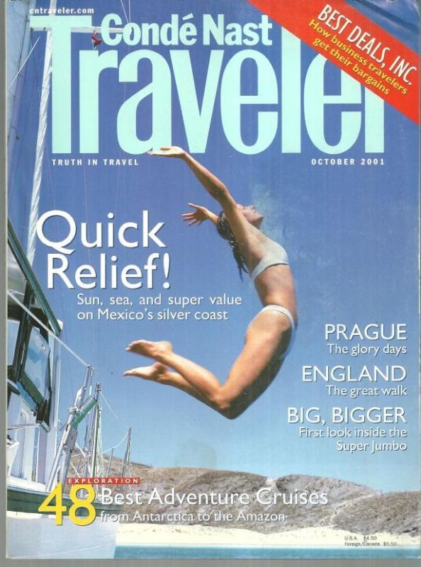 Conde Nast Traveler Magazine October 2001 Prague, Antarctica and Sea of Cortes