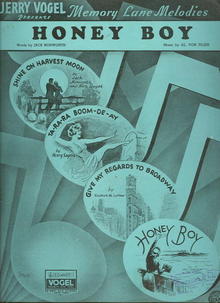 Honey Boy 1936 Memory Lane Melodies Sheet Music