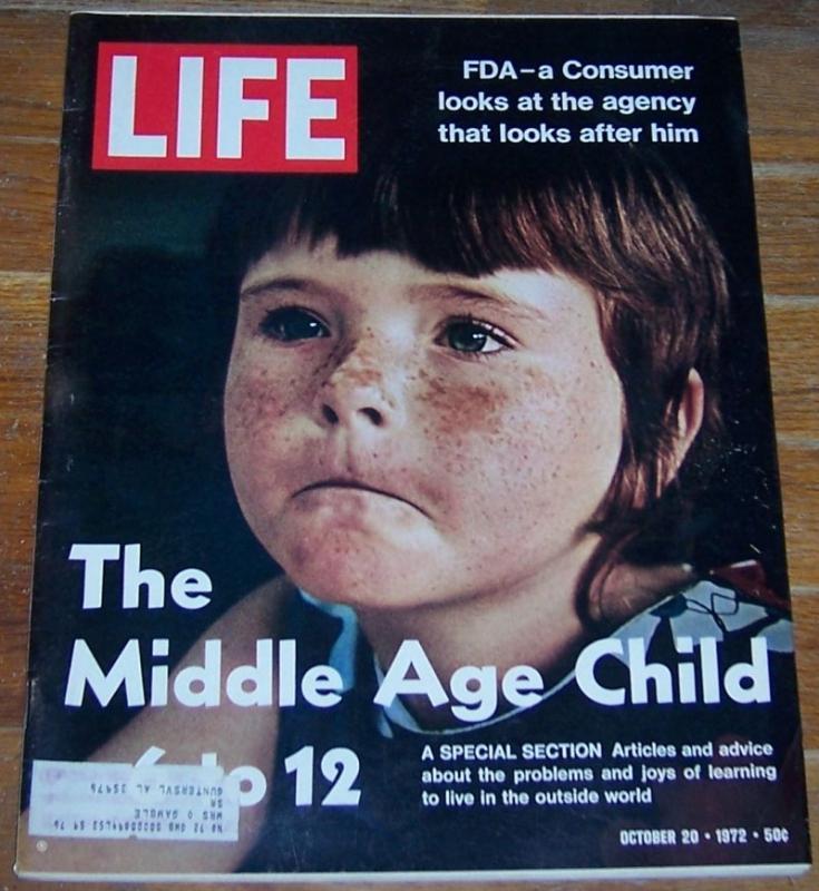 Life Magazine October 20, 1972 The Middle Age Child 6 to 12 on cover