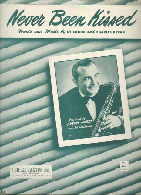 Never Been Kissed Freddy Martin 1951 Sheet Music