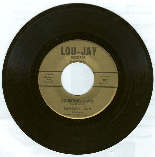 Margaret Ann Counting Stars/River of Love 45RPM Record