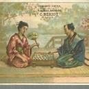 Victorian Trade Card Chicoree Extra Marque a la Belle Jardiniere C. Beriot Lilie