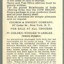 Victorian Trade Card Church and Dwight Cow Baking Soda Golden-Winged Warbler