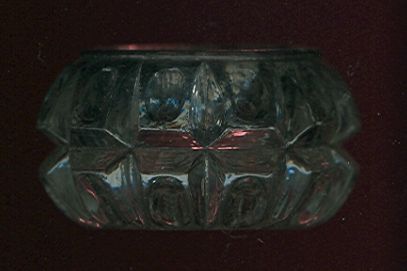 Thumbprint In a Square Open Salt Crystal Color