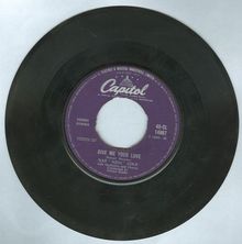 Nat King Cole Give Me Your Love/Madrid 45RPM Record