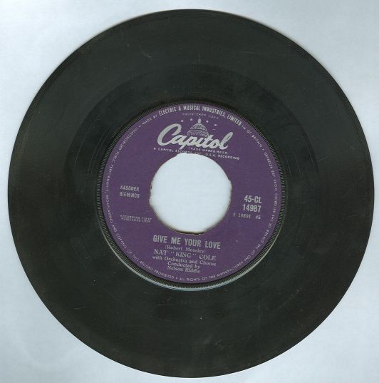 Nat King Cole Give Me Your Love/Madrid 45RPM Record