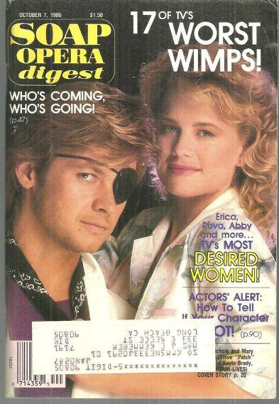 Soap Opera Digest October 7, 1986 Stephen Nicols and Mary Beth Evans From DOOL