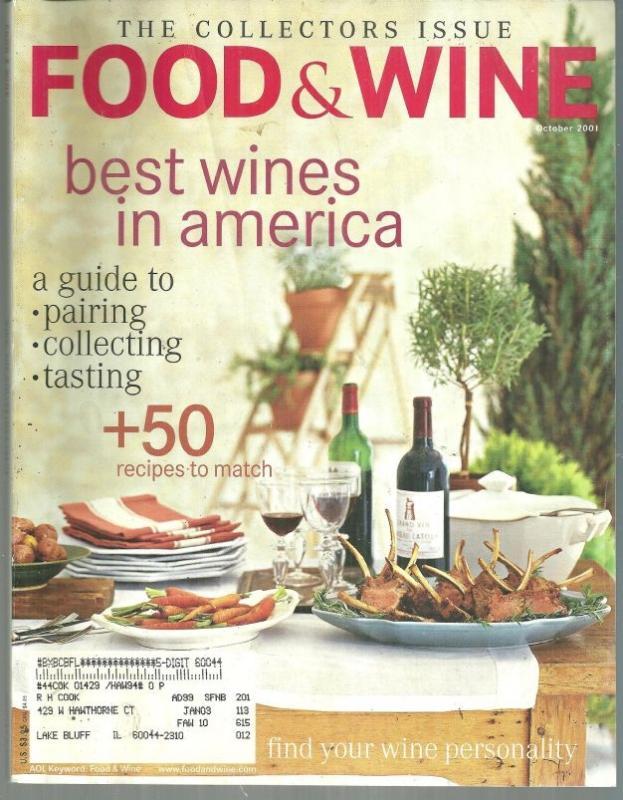 Food and Wine Magazine October 2001 The Wine Issue/Wine Collecting