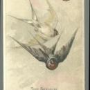 Victorian Trade Card for Clark's Mile End Spool Cotton with The Swallow