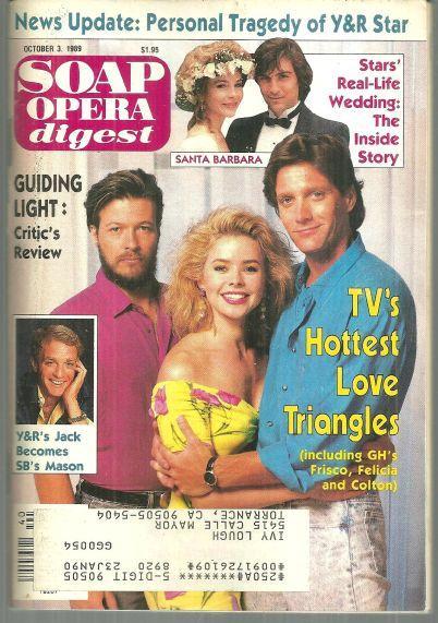 Soap Opera Digest Magazine October 3, 1989 GH's Frisco, Felicia and Colton