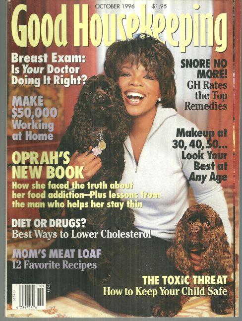 Good Housekeeping Magazine October 1996 Oprah, Mom's Meat Loaf and Prize Quilts