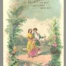 Victorian Trade Card for Bohsemeen Spices with Lovely Courting Couple