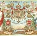 Vintage M. Valle Y Ca Habana Cigar Label with Gold