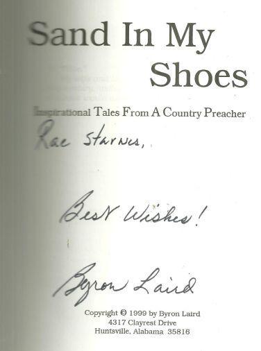 Sand in My Shoes Inspirational Tales from a Country Preacher by Byron Laird 1999