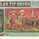Victorian Trade Card for Solar Tip Shoes Boys and Girls Playing Outside