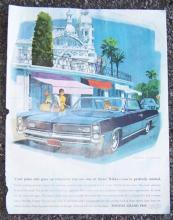1964 Pontiac Grand Prix Saturday Evening Post Magazine Advertisement