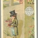 Victorian Trade Card for Universal Fashion Company with Boy Courting Lovely Girl