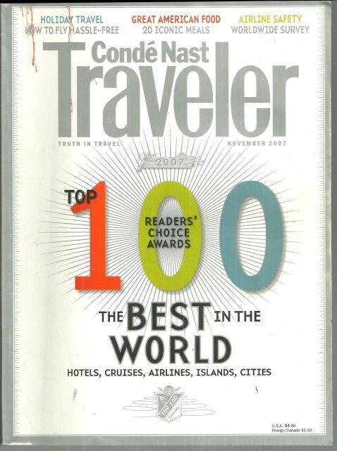 Conde Nast Traveler Magazine November 2007 The Top 100/Baltic Sea/Senegal
