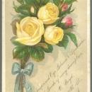 Victorian Trade Card Boyd's Improved Eye Glasses and Spectacles Yellow Roses