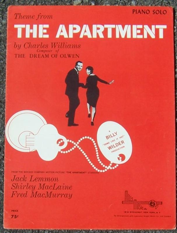 Theme From The Apartment Starring Jack Lemmon, Shirley MacLaine 1949 Sheet Music