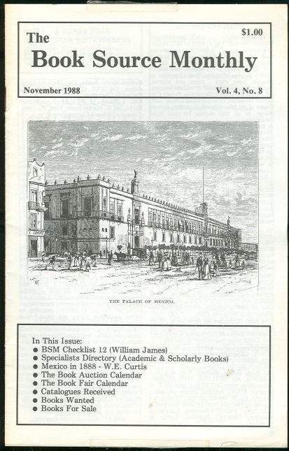 Book Source Monthly Magazine November 1988 Works by William James