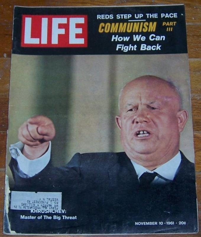 Life Magazine November 10, 1961 Khrushchev on cover Communism/Ethel Kennedy