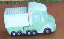 Vintage Green Truck Pottery Salt and Pepper Shakers