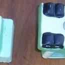 Vintage Green Truck Pottery Salt and Pepper Shakers