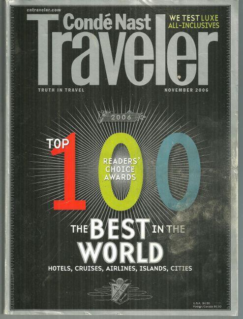Conde Nast Traveler Magazine November 2006 The Top 100/Arizona/Acapulco/Prague