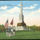 Postcard of Lovely Ladies in Front of Mississippi State Memorial Vicksburg Mississippi