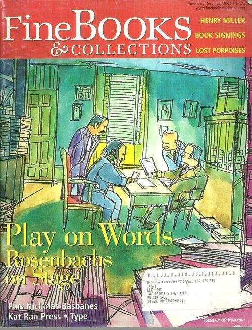 Fine Book and Collections Magazine November/December 2004 Play on Words
