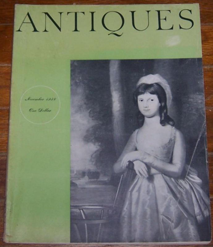 Antiques Magazine November 1958 Sophia Isham by Ralph Earl On cover