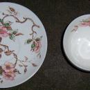 Vintage Nasco China Springtime Pattern Pink Flowers Made in Japan Cup and Saucer