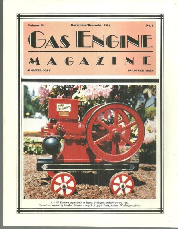 Gas Engine Magazine November/December 1984 2 HP Economy Engine on Cover