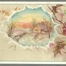 Victorian Trade Card for Capital Coffee With Snowy House and Holly