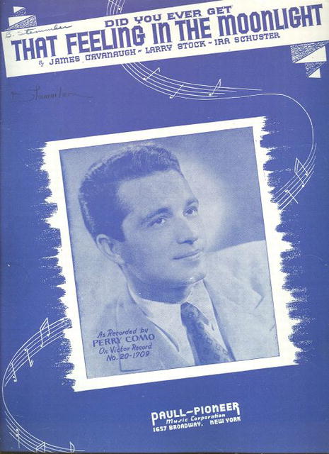 Perry Como Sings That Feeling in the Moonlight 1944 Sheet Music