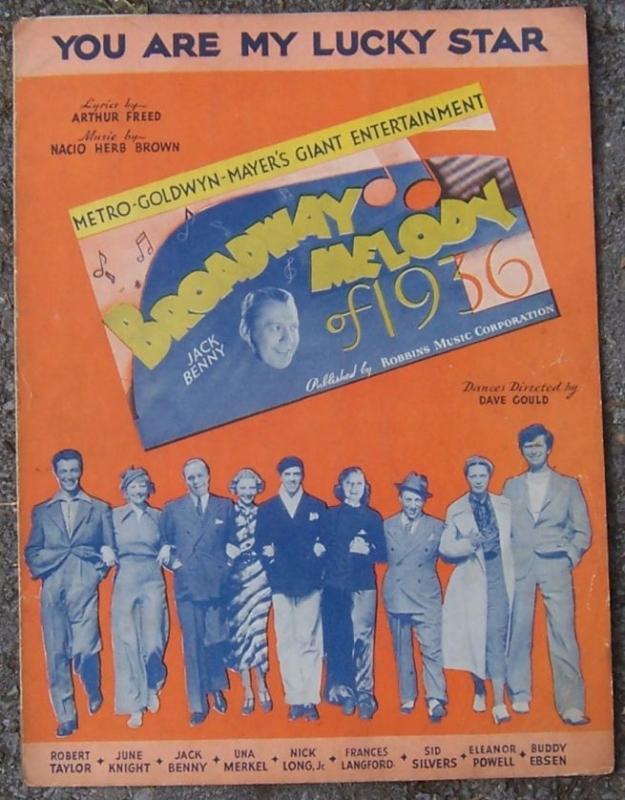 You Are My Lucky Star Broadway Melody of 1936 1935 Movie Sheet Music