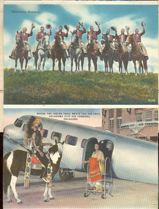 Souvenir Postcard Folder From Oklahoma The Sooner State 18 Color Views