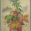 Victorian Christmas Card with Leafy Bouquet Merry Christmas to Thee and Thine