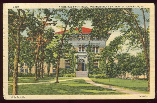 Annie Mae Swift Hall, Northwestern Univ 1940 Postcard