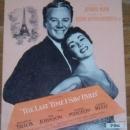 Last Time I Saw Paris Starring Elizabeth Taylor, Van Johnson 1940 Sheet Music