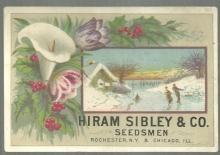 Victorian Trade Card for Hiram Sibley & Co., Seedsmen with Ice Skaters