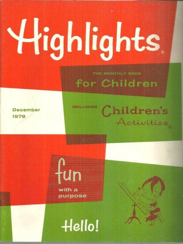 Highlights For Children Magazine December 1979 Christmas Carols/Holiday Crafts