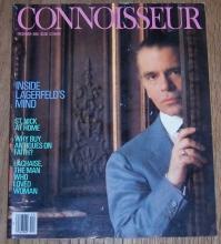 Connoisseur Magazine December 1985 Karl Lagerfeld on the cover