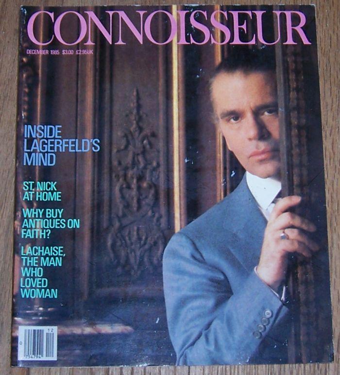 Connoisseur Magazine December 1985 Karl Lagerfeld on the cover