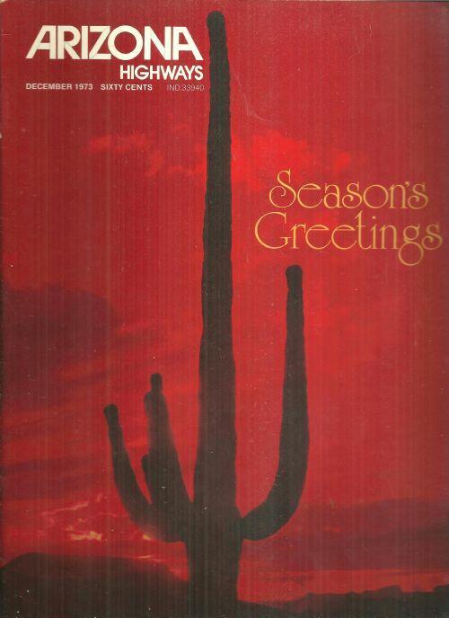 Arizona Highways Magazine December 1973 Seasons Greeting Glorious Sunset Cover