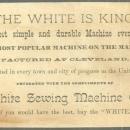 Victorian Trade Card for White Sewing Machine with Snowy Landscape in Leaf