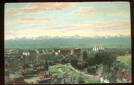 Postcard of Bird's Eye View of Salt Lake City, Utah