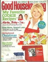 Good Housekeeping Magazine December 2010 Martha Stewart on the Cover Cookies