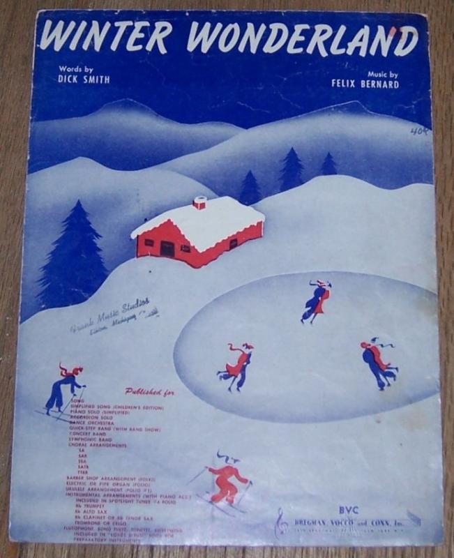 Winter Wonderland 1934 Classic Christmas Sheet Music